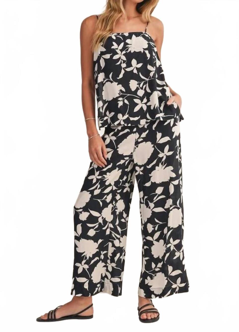 NEW KLESIS lydia floral printed set in black